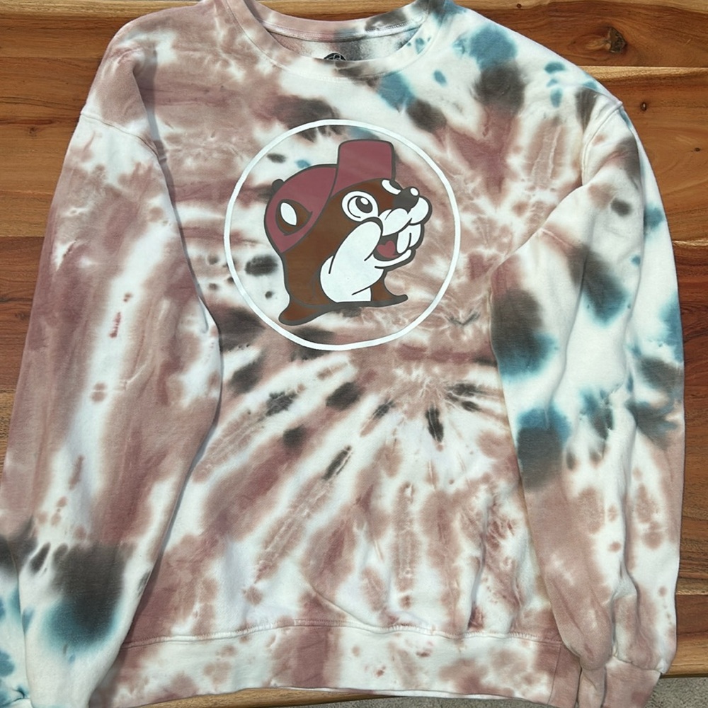 Buc-ees Women's Crewneck Sweatshirt Size Small/Medium Tie-Dye - Picture 2 of 5